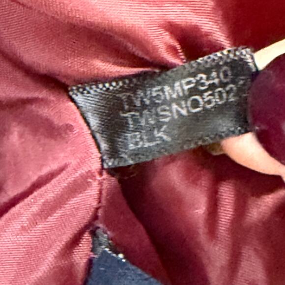 Tommy Hilfiger Puffer Coat Womens XL Black Faux Fur Trim Hooded Warm Outdoor Y2K - Picture 15 of 16